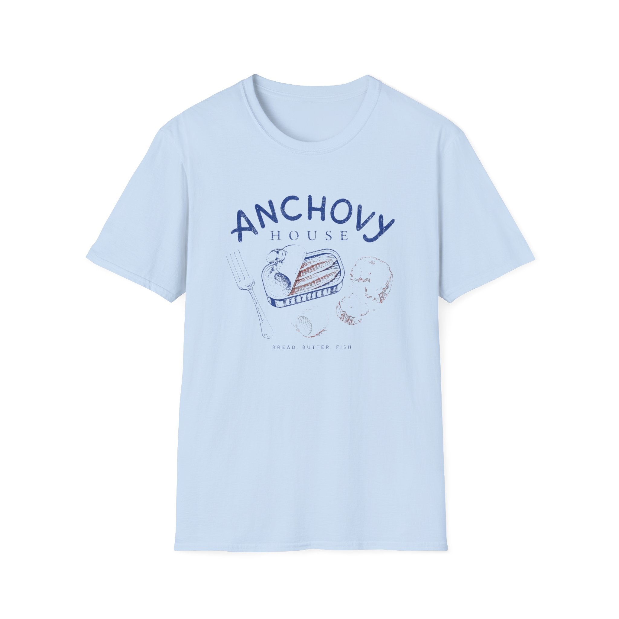 Anchovy House graphic T-shirt in white by Butter & Tonic