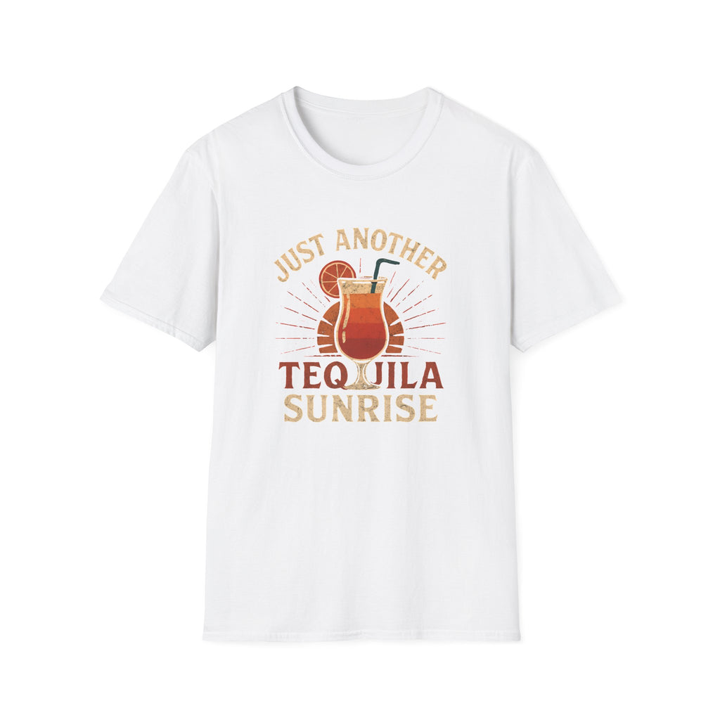 Another Tequila Sunrise graphic T-shirt in white by Butter & Tonic
