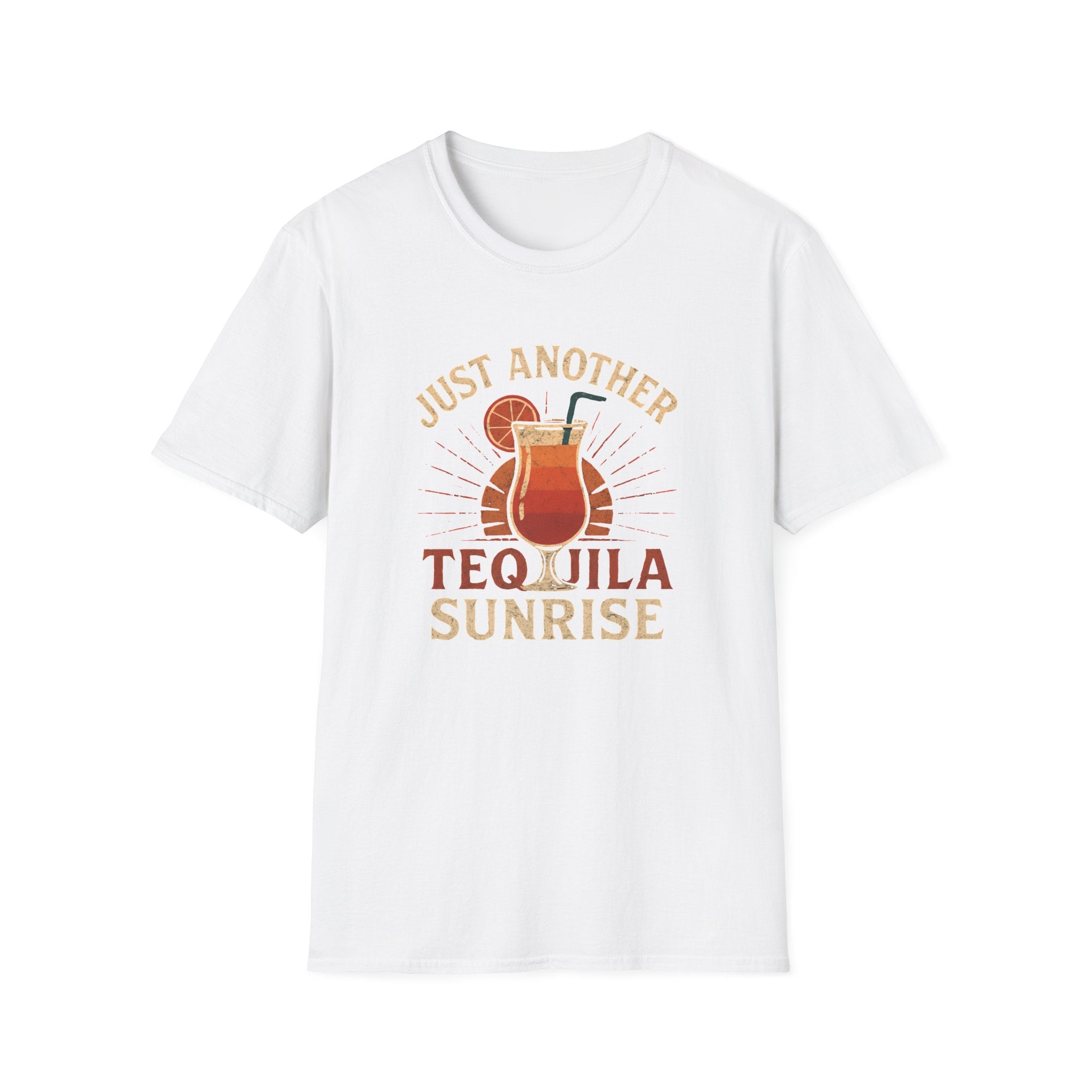 Another Tequila Sunrise graphic T-shirt in white by Butter & Tonic