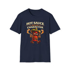 Heat Builds Character graphic T-shirt in Red by Butter & Tonic