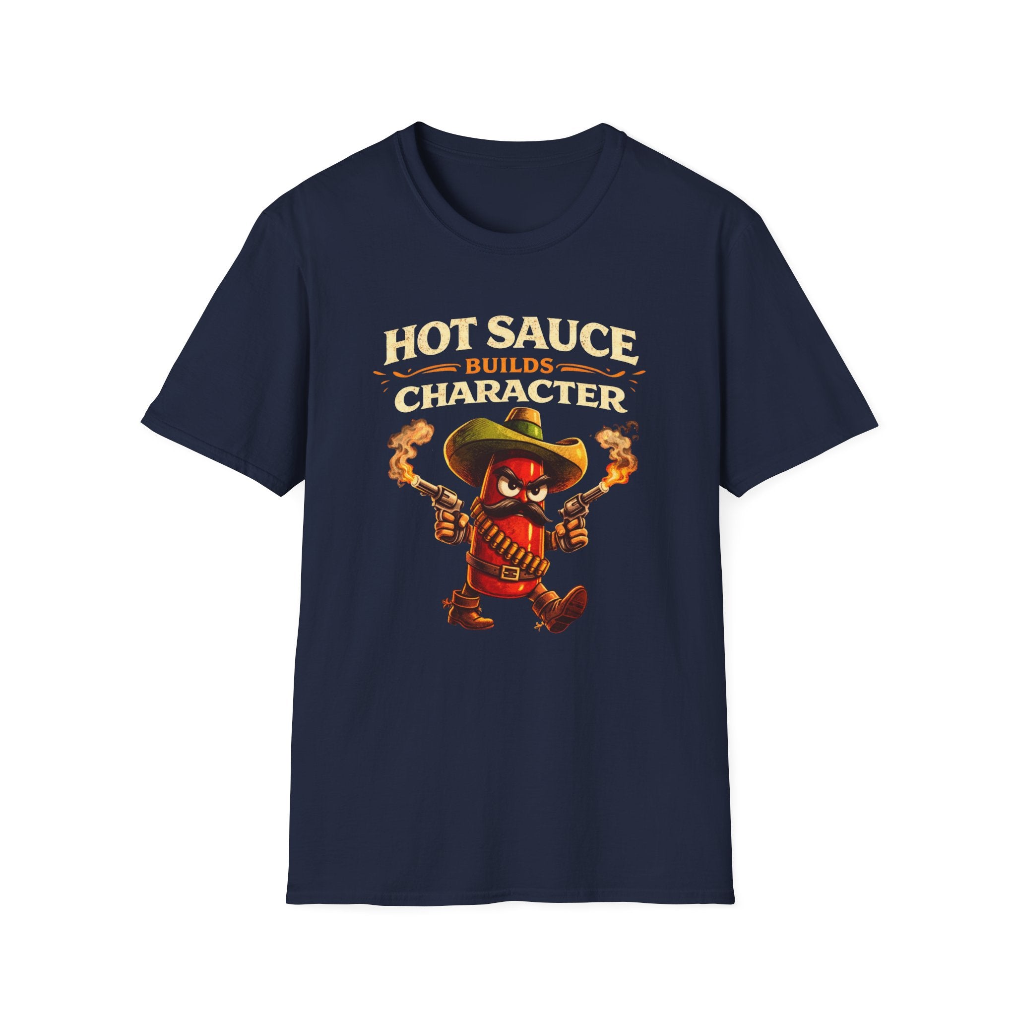 Heat Builds Character graphic T-shirt in Red by Butter & Tonic