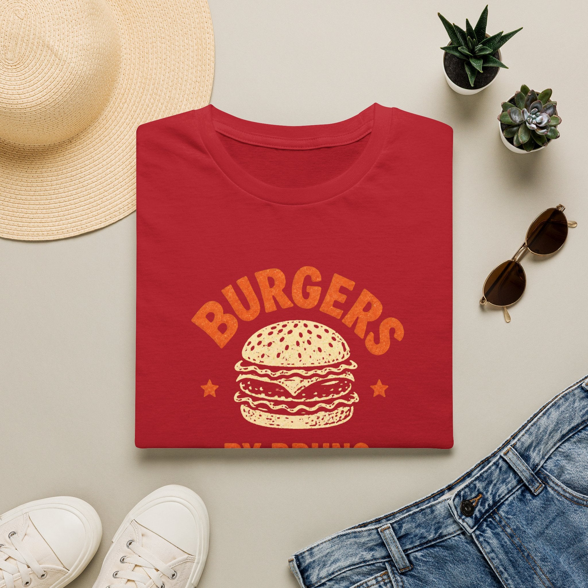 Burgers by Bruno graphic T-shirt in navy by Butter & Tonic