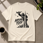 Airplane food graphic T-shirt in natural by Butter & Tonic on xl tee by Butter & Tonic