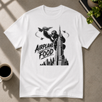 Airplane food graphic T-shirt in white by Butter & Tonic on m tee by Butter & Tonic