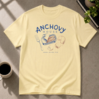 Anchovy graphic T-shirt in cornsilk by Butter & Tonic on l tee by Butter & Tonic