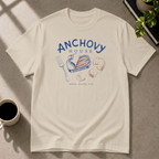 Anchovy graphic T-shirt in sand by Butter & Tonic on 2xl tee by Butter & Tonic