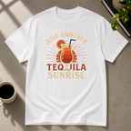 Tequila Sunrise graphic T-shirt in white by Butter & Tonic on m tee by Butter & Tonic
