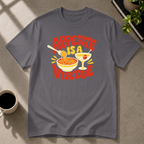 Appetite Is a Virtue graphic T-shirt in charcoal by Butter & Tonic on 2xl tee by Butter & Tonic