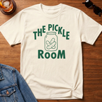The Pickle Room T-Shirt — Natural B&T flat lay