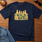 Milk Bar T-Shirt — Navy B&T flat lay