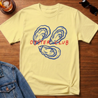 Club Oyster T-Shirt — Cornsilk B&T flat lay