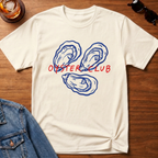 Club Oyster T-Shirt — Natural B&T flat lay