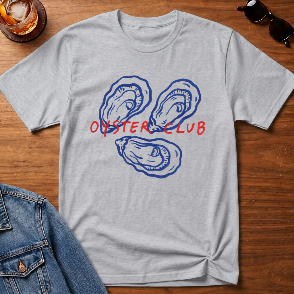 Club Oyster T-Shirt — Sport Grey B&T flat lay