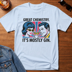Great Chemistry T-Shirt — Light Blue B&T flat lay