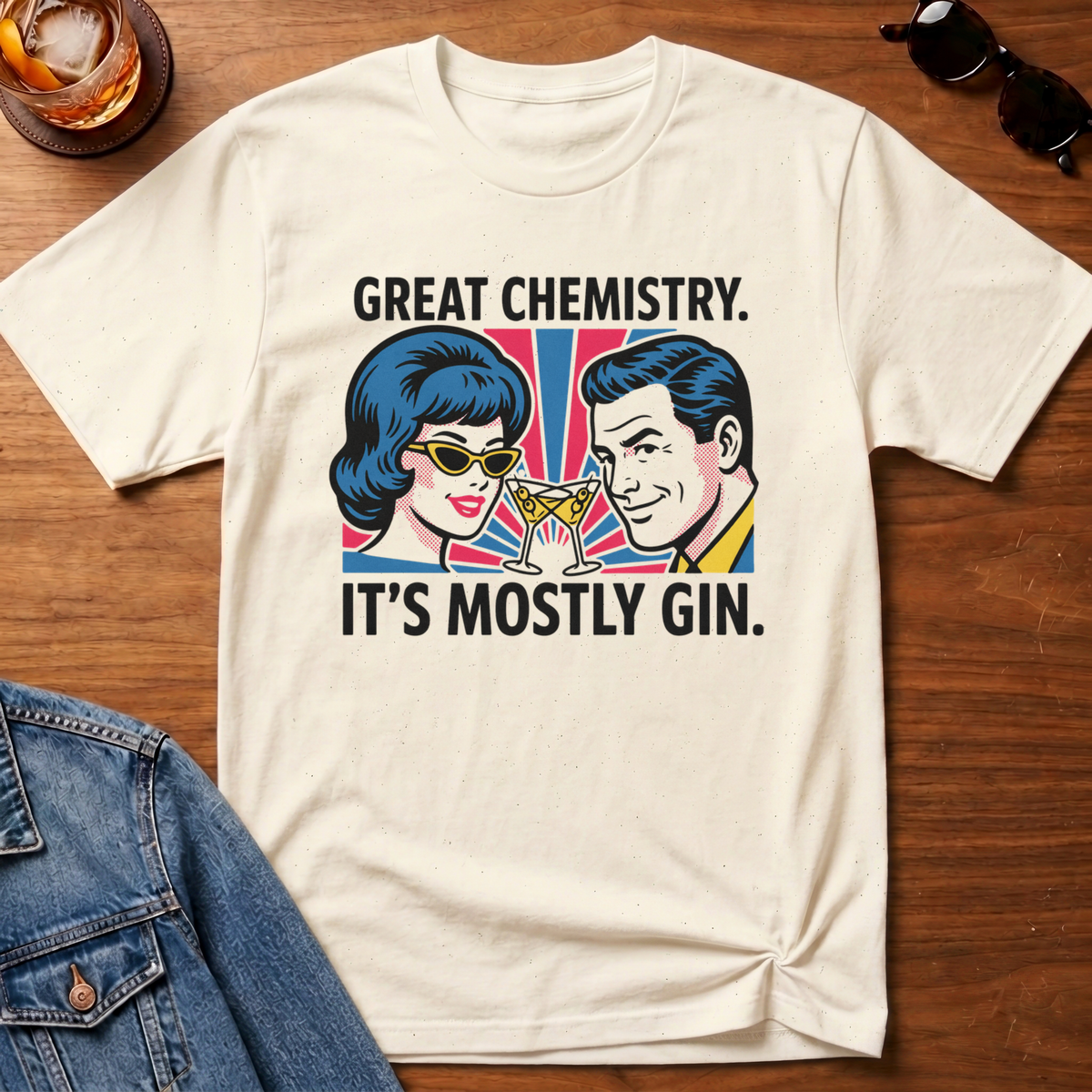 Great Chemistry T-Shirt — Natural B&T flat lay