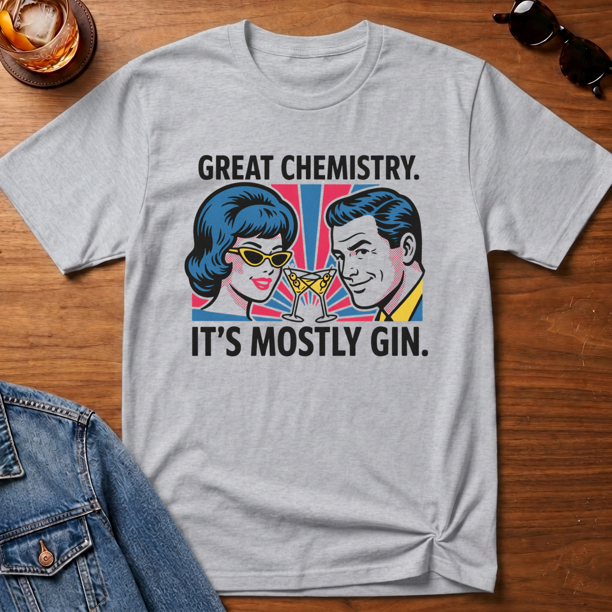 Great Chemistry T-Shirt — Sport Grey B&T flat lay
