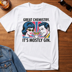 Great Chemistry T-Shirt — White B&T flat lay