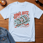 Philly Roast Pork T-Shirt — Light Blue B&T flat lay