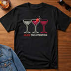 Olive the Attention T-Shirt — Black B&T flat lay