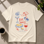 Bar snacks graphic T-shirt in natural by Butter & Tonic on xl tee by Butter & Tonic