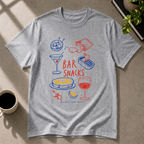 Bar snacks graphic T-shirt in sport-grey by Butter & Tonic on l tee by Butter & Tonic