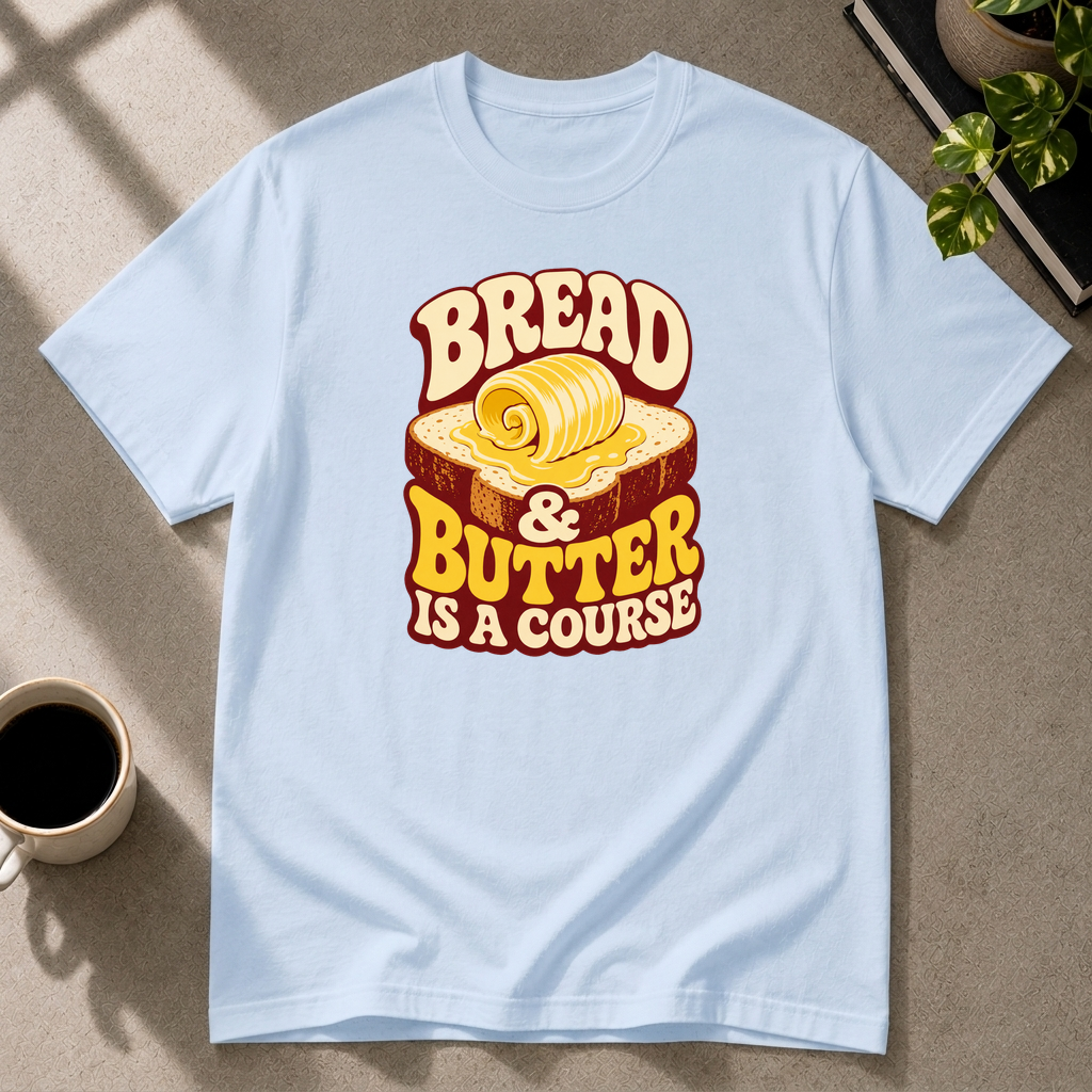 Bread & Butter graphic T-shirt in white by Butter & Tonic on l tee by Butter & Tonic