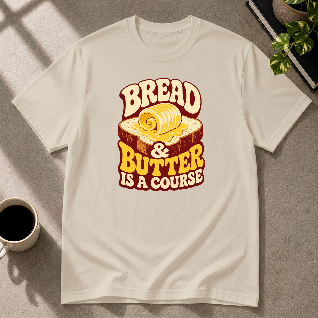 Bread & Butter graphic T-shirt in natural by Butter & Tonic on xl tee by Butter & Tonic