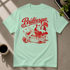Crème brûlée graphic T-shirt in mint-green by Butter & Tonic on 3xl tee by Butter & Tonic