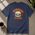 Burger graphic T-shirt in indigo-blue by Butter & Tonic on l tee by Butter & Tonic