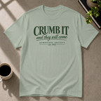 Crumb It graphic T-shirt in sage by Butter & Tonic on 2xl tee by Butter & Tonic