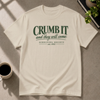 Crumb It graphic T-shirt in sand by Butter & Tonic on xl tee by Butter & Tonic