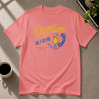 Piña colada graphic T-shirt in coral-silk by Butter & Tonic on l tee by Butter & Tonic