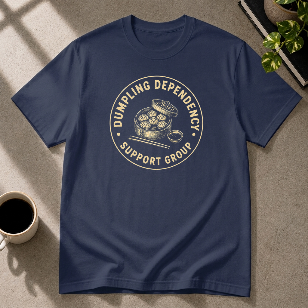 Dumpling graphic T-shirt in navy by Butter & Tonic on s tee by Butter & Tonic