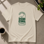Food Coma graphic T-shirt in sand by Butter & Tonic on m tee by Butter & Tonic