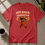 Hot sauce graphic T-shirt in red by Butter & Tonic on xl tee by Butter & Tonic