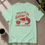 Shrimp graphic T-shirt in mint-green by Butter & Tonic on 2xl tee by Butter & Tonic