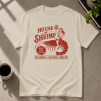 Shrimp graphic T-shirt in sand by Butter & Tonic on xl tee by Butter & Tonic