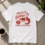 Shrimp graphic T-shirt in white by Butter & Tonic on s tee by Butter & Tonic
