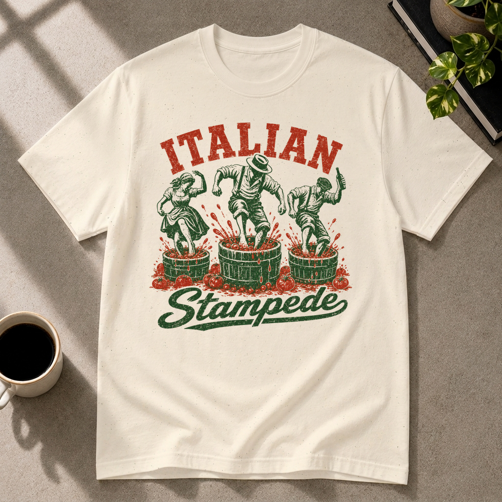 Italian food graphic T-shirt in natural by Butter & Tonic on s tee by Butter & Tonic