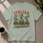 Italian food graphic T-shirt in sage by Butter & Tonic on m tee by Butter & Tonic