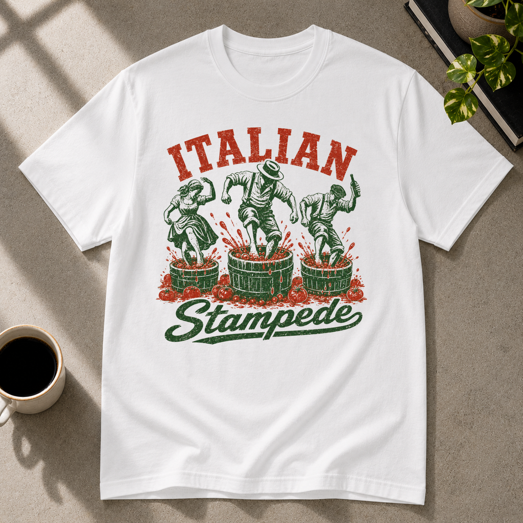 Italian food graphic T-shirt in white by Butter & Tonic on l tee by Butter & Tonic