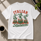Italian food graphic T-shirt in white by Butter & Tonic on l tee by Butter & Tonic