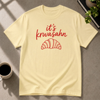 Croissant graphic T-shirt in cornsilk by Butter & Tonic on xl tee by Butter & Tonic