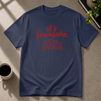 Croissant graphic T-shirt in navy by Butter & Tonic on 2xl tee by Butter & Tonic
