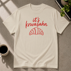 Croissant graphic T-shirt in sand by Butter & Tonic on m tee by Butter & Tonic