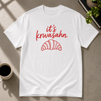 Croissant graphic T-shirt in white by Butter & Tonic on 3xl tee by Butter & Tonic