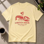 Lobster graphic T-shirt in cornsilk by Butter & Tonic on 3xl tee by Butter & Tonic