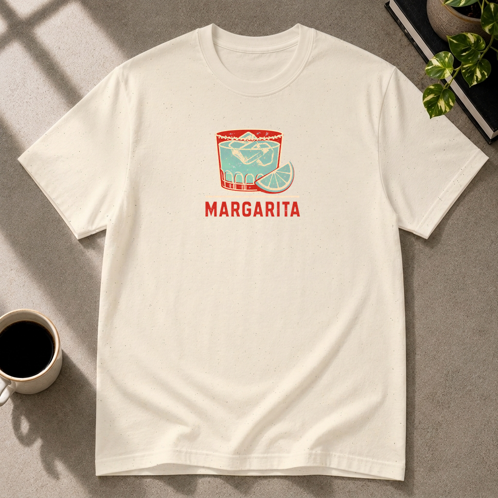 Margarita graphic T-shirt in natural by Butter & Tonic on 3xl tee by Butter & Tonic
