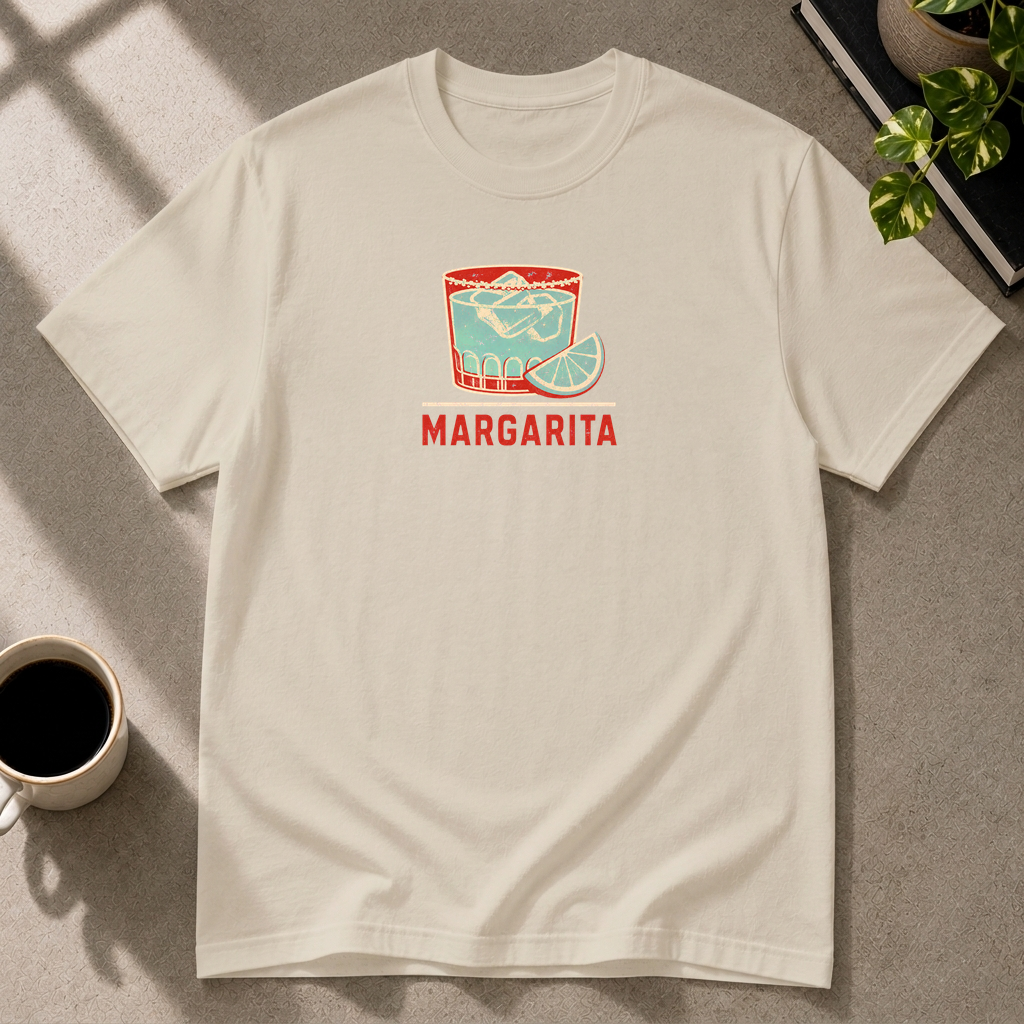 Margarita graphic T-shirt in sand by Butter & Tonic on s tee by Butter & Tonic