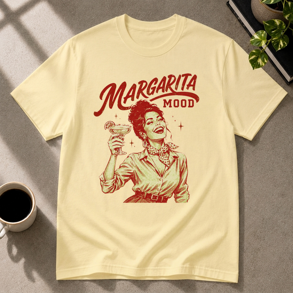 Margarita graphic T-shirt in cornsilk by Butter & Tonic on 2xl tee by Butter & Tonic